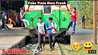 Best Train horn prank |  Horn prank in public prank video prank_2023 #Tren #horen_prank_video