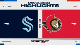 NHL Highlights | Kraken vs. Senators - December 2, 2023