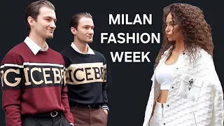 ICEBERG Street Style. Milan Fashion Week, Italy. MFW. What People Are Wearing.