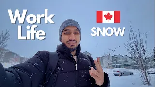 How I Work in Canada's Extreme Snowfall 🇨🇦 | Public Transport | Student Life