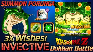 HOW TO SUMMON PORUNGA & Wishes Dokkan Battle (Global)