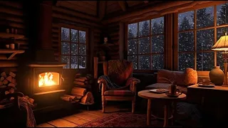 Relaxing Winter Wonderland: Cozy Cabin & Fireplace Sounds for Ultimate Relaxation | Resting Area