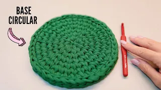 Crochet CIRCULAR BASE with CENTERED LOW POINTS