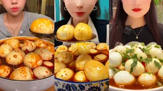 ASMR EATING 20 SPICY SOFT BOILED EGGS🌶 MUKBANG SHOW