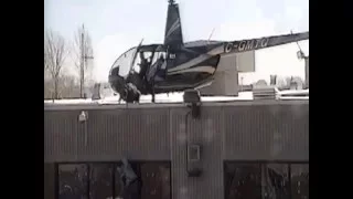 Security camera video of prison break with a helicopter