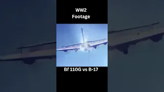 WW2 Footage: Dramatic Battle Between BF 110G and B17