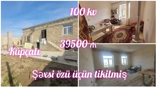 (Satılıb!!!) 2 Sot torpaqda 100 kv 3 Otaqlı Kupçalı Həyət Evi təcili  Satılır. 39500 manat.