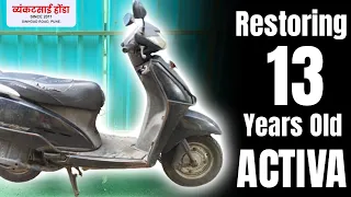 Reviving A Classic | 13 Years Old Honda Activa Fully Restored@venkatsaihonda | Restoration Of Honda