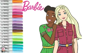 Barbie and Friends Coloring Book Pages Barbie Nikki Daisy and Brooklyn Barbie