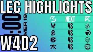 LEC Highlights ALL GAMES Week 4 Day 2 Summer 2019 League of Legends EULCS