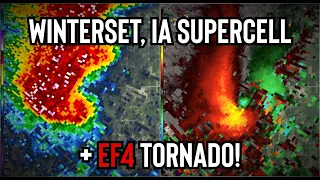 Winterset, IA Supercell Radar Loop - EF4 Tornado!