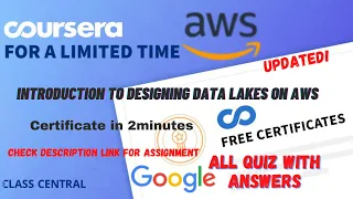 Introduction to Designing Data Lakes on AWS,(week1-4) All Quiz Answers.#coursera #learning #quiz