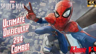 Marvels Spider-Man - PS5 - 4k - Sable Base - 294 Hit Combo! - Ultimate Difficulty