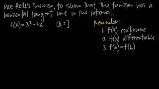 How to use ROLLE'S THEOREM (KristaKingMath)