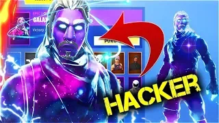 I FOUND A HACKER IN FORTNITE *UNRELEASED SKINS*