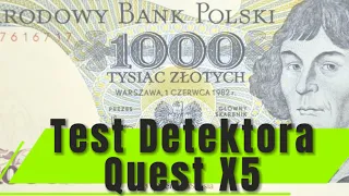 Wykrywacz metali w budżecie do 1000 złotych - prezentacja i test detektora Quest X5