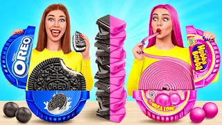 Chewing-gum vs Nourriture au chocolat Défi | Situations Alimentaires Amusantes Multi DO Challenge