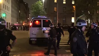 Heavy police presence outside Columbia University's campus | AFP