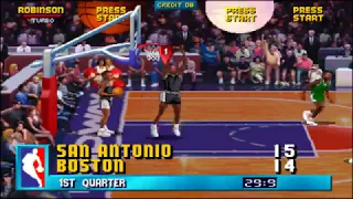 NBA Jam: San Antonio Spurs Vs. Boston Celtics Video Arcade Game (MAME)