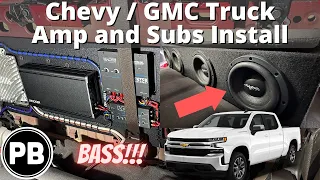 2019 - 2023+ Chevy / GMC Truck Amp and Subs Install