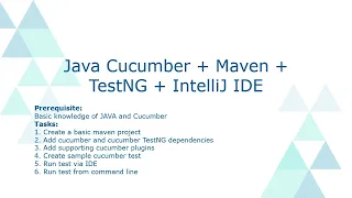 Java + Cucumber + TestNG +IntelliJ