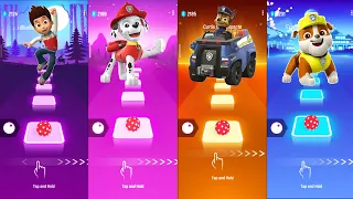 Paw Patrol - Team: Ryder - Marshall - Chase - Rubble | Tiles Hop EDM Rush