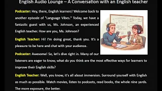 Intermediate English | A conversation with an English teacher | B1/B2 level