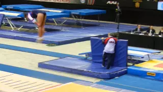 2014 Worlds Tumbling Rachel Letsche GBR 1st pass Prelims Women