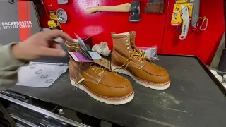 ROCKROOSTER 6 inch Moc Soft Toe, Wedge Work Boots with Vibram® Outsole VAP611 (Unboxing)