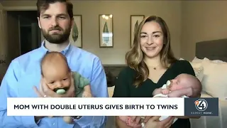 Mom with double uterus gives birth to twins