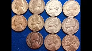 1942 - 1945 Silver Wartime Nickels: Complete Set