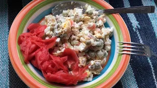 Новогодний салат Оливье по-новомуOlivier salad in a new way