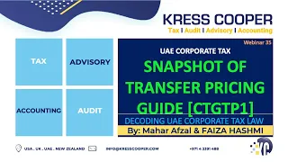 UAE CT: Snapshot of the Corporate Tax Transfer Pricing Guide issued by the FTA [CTGTP1]