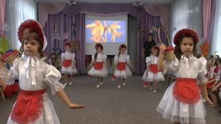 Танец цветочниц. Утренник "8 Марта”.  Средняя группа детсада № 160 г. Одесса 2016