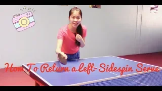 How to Return a Left Sidespin Serve -- Forehand & Backhand Push 接发球：如何用正反手搓球来接对方的左侧旋发球