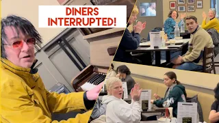 Random Street Dude RUDELY INTERRUPTS Diners (in restaurant)
