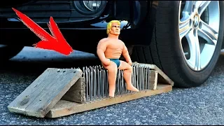 EXPERIMENT: CAR vs Stretch Armstrong 200 Nail Bed