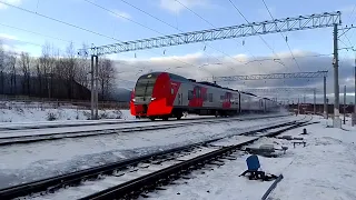 ЭС1П-011. Ласточка. Полетела в Псков. Станция Голиковка. Петрозаводск.