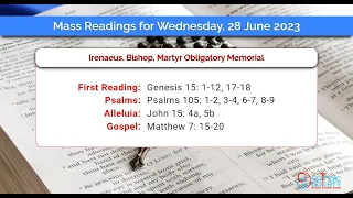 Catholic Mass Readings in English - June 28 2023