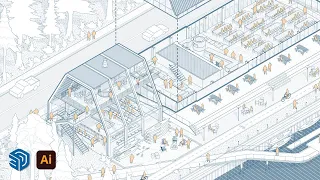 HOW TO: Exploded Axonometric Diagram with SketchUp & Illustrator