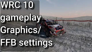 WRC 10 Review FFB settings/graphics and gameplay!!