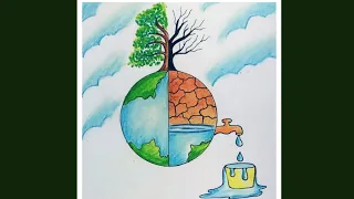 Save Water Save Nature Drawing for Drawing Competition | Easy Drawing For World Environment Day