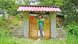 How To Build Road With Brick And Stone - Make Wooden Door for Farm Gate || Ana's building Farm