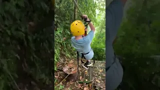 Child Runs Into Sloth While Zip Lining Through Costa Rican Rain Forest