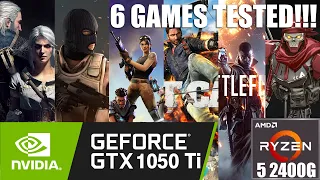 6 GAMES TESTED on AMD Ryzen 5 2400G + GTX 1050 Ti