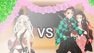 Kamaboko Squad react to Nezuko & Tanjiro VS Daki||Gacha Club||made by color potatoes||1/?