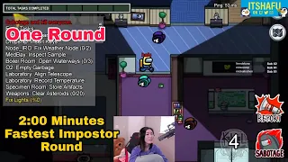 Hafu and 5up Murders the lobby in one Round Fastest Impostor round AmongUs Killing Spree