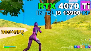 How much FPS can an RTX 4070 ti run in Fortnite? | RTX 4070 ti+ I9 13900KF | 1080p | Solos |