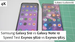 Samsung Galaxy S10 vs Samsung Galaxy Note 10 ❗❗❗ | Speed Test | Exynos 9820 vs Exynos 9825