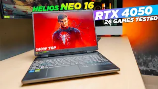 Acer Predator Helios NEO 16 Gaming review | RTX 4050 Gaming Test